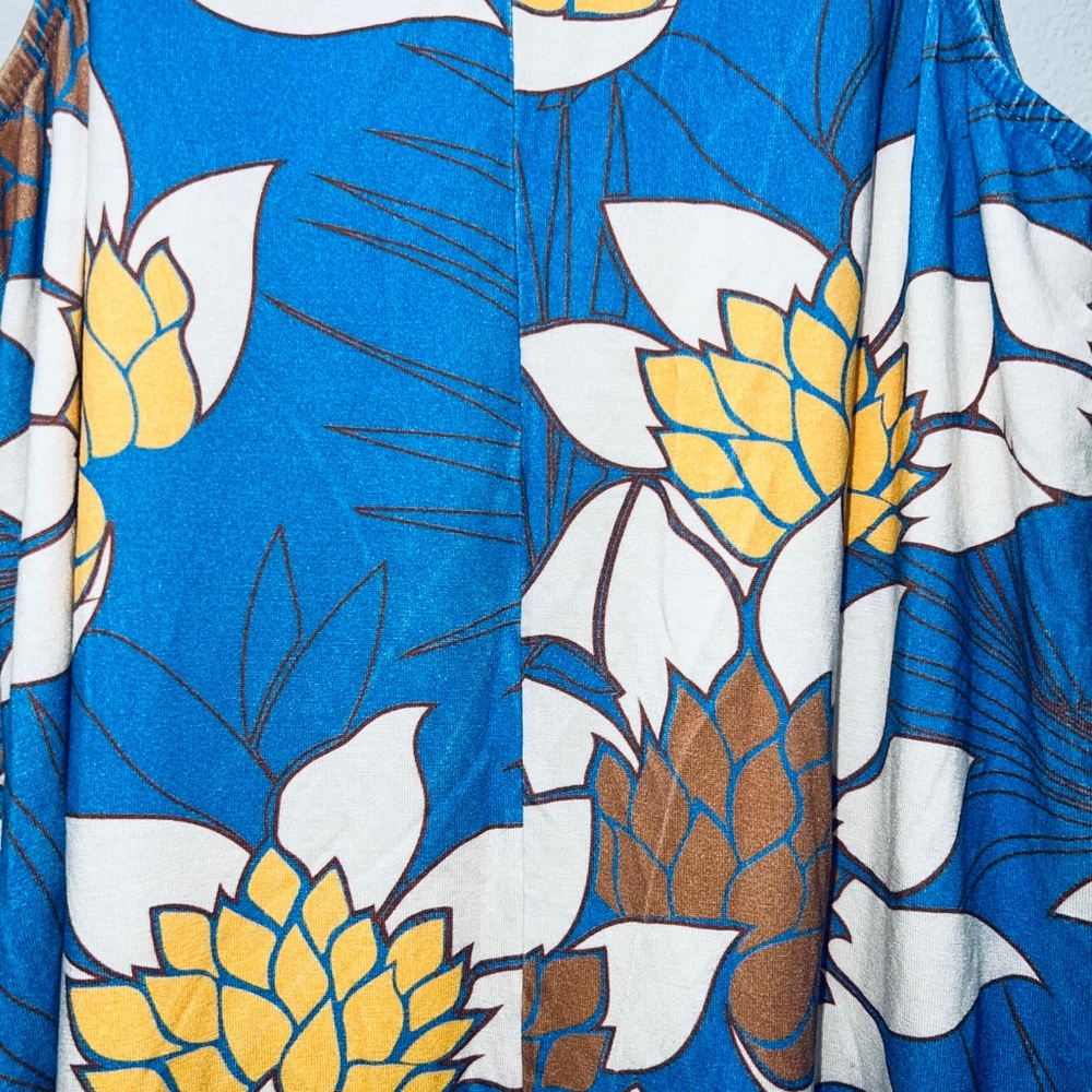 Fighting Eel Ava Sky Blue Palawan Sunflower Dress Sz … Gem